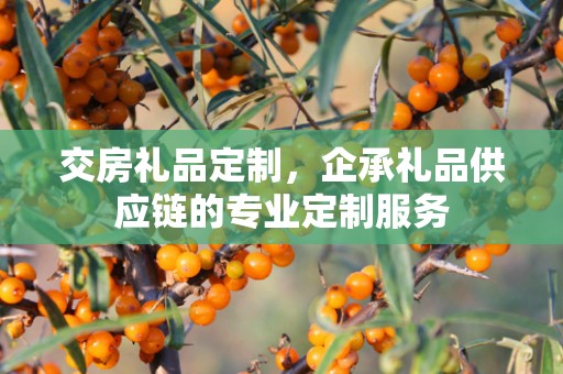 交房礼品定制，企承礼品供应链的专业定制服务